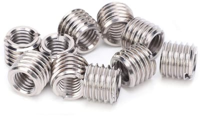 Dailygoods- Draadinzet Zelftappend - 10 Stuks - Draadreparatiehulzen - Verloopmoeren - Bevestigingsmiddelen - Robuust en Veilig - Reparatiemoer