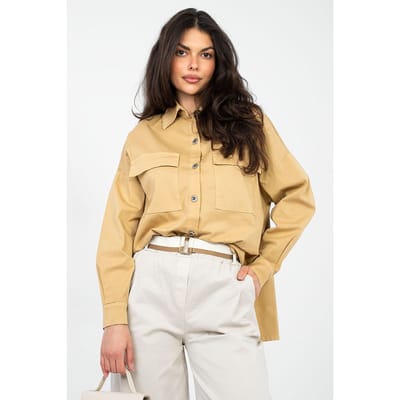 Arden Utility Shirt - Camel / One Size