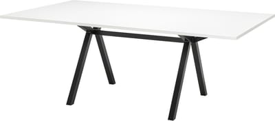 VPAX - vergadertafel - 240x120 - 75cm hoogte - Wit - zwart Frame (Nederlands Product - BUUR Collectie)