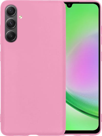 Hoesje - Geschikt voor Samsung Galaxy A34 - Sterk & Shockproof - Hoes Cover - Siliconen Case - Telefoonhoesjes - Lichtroze