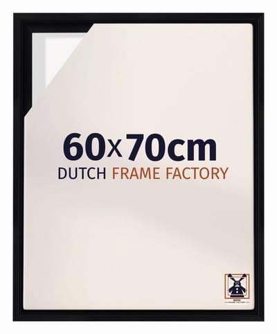 Baklijst 60x70 cm - Zwart Mat - Geschikt voor Canvasdoek - MDF Baklijst Lausanne
