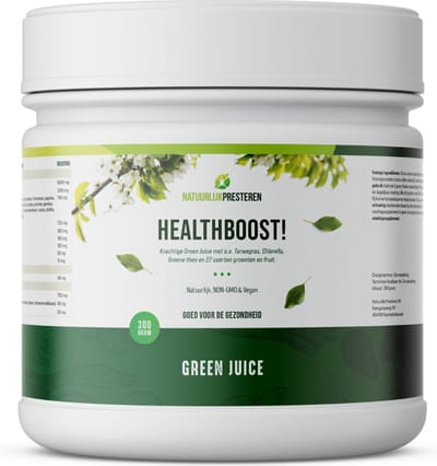 Healthboost Green Juice superfood poeder - Chlorella, biotica supplementen, vezels - 300 g