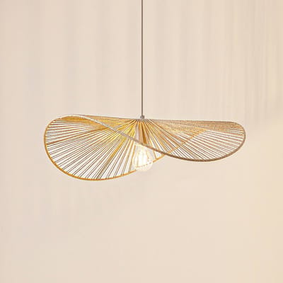 Lindby - hanglamp - 1licht - Papier, ijzer - H: 16 cm - E27 - beige