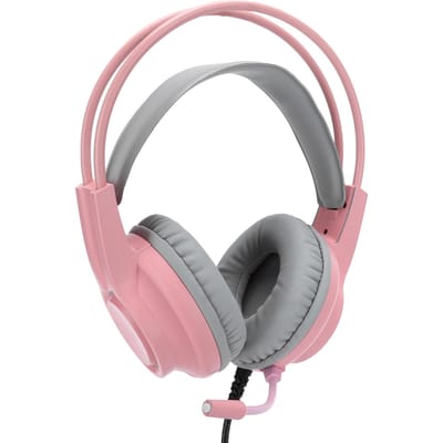 Bekabelde microfoon hoofdtelefoon gaming headset hoofdtelefoon desktop benodigdheden 7.1 enkele USB H200(Roze ) roze