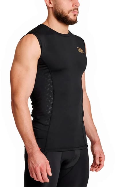 Leone1947 Dna Compression Mouwloos T-shirt Zwart L Man