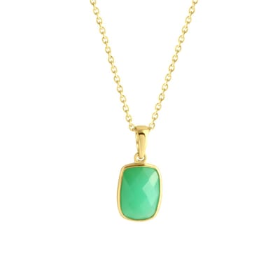 Jamelli Damen-Kette 925er Silber 1 Chrysopras One Size 88396286