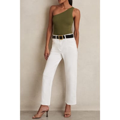 Reiss Lace Detail Bodysuit Green Maat: L | Jumpsuits Outlet | Dames | Groen