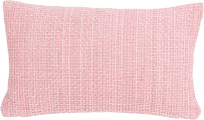 Basket Weave Rose Roze Kussen | 30 X 50 | Sierkussen Voor Woonkamer Of Slaapkamer