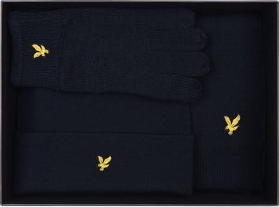 Lyle & Scott Checked Scarf And Beanie Gift Set