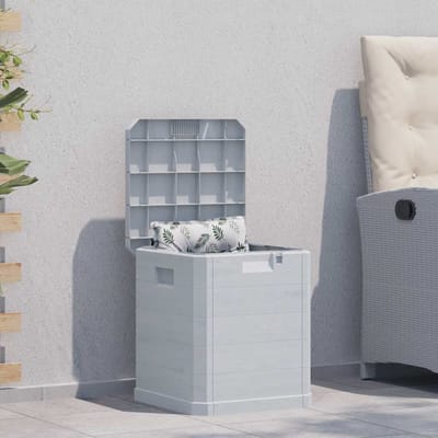 vidaXL - Opbergbox - voor - in - de - tuin - 90 - L - lichtgrijs