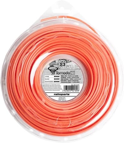 Nylon Trimmerdraad - Maaidraad Grasmaaier - Efficiënt Gras Snijden - Aluminium Versterkt - 3.3 mm 37 Meter - Oranje