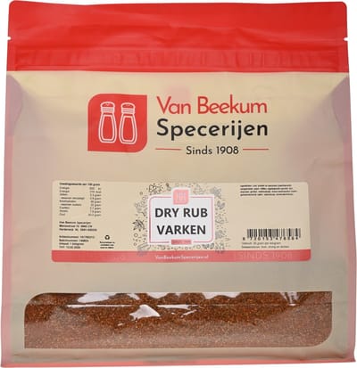 Van Beekum Specerijen - Dry Rub Varken - 2 KG (hersluitbare stazak)