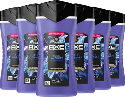 AXE Fine Fragrance Collection Douchegel - Blue Lavender - 6 x 225 ml - Voordeelverpakking