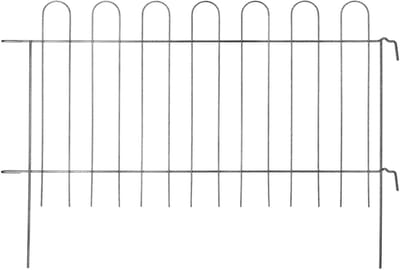 KADAX Tuinrooster, rooster van stalen staaf, gepoedercoate tuinhek met metalen bevestigingen, decoratieve omheining voor tuin, hekelementen (hoogte: 69,5 cm)