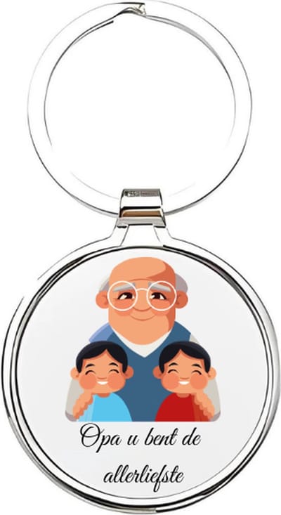 Akyol - opa u bent de allerliefste Sleutelhanger - Opa - de allerliefste opa - opa sleutelhanger - grootvader sleutelhanger - sleutelhanger voor opa - familie sleutelhanger - verjaardagscadeautje - cadeau voor opa - grandfather - pake - 4 x 7,5 CM