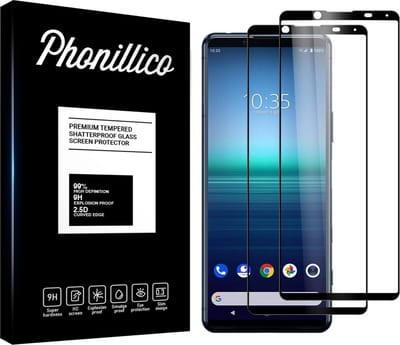 Screenprotector voor Sony Xperia 5 II - 2 stuks Beschermglas van glas Transparante glazen schermbeschermfolie met zwarte randen