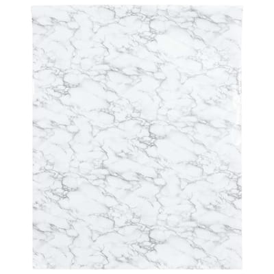 vidaXL - Meubelfolie - zelfklevend - 90x500 - cm - PVC - marmerwit