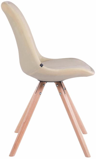 CLP Toulouse - Eetkamerstoel - Rond frame - Fluweel creme natura