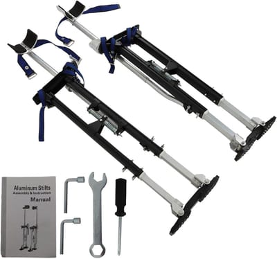 Verstelbare Stelten - Gipsplaat Stelten - Werkzaamheden Op Hoogte - Lichtgewicht Aluminium - 91-122cm - Zwart