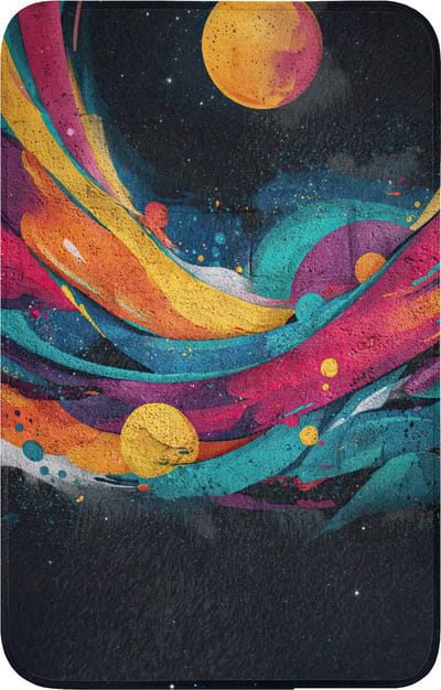 WC mat 50x80 cm - Antislip - Banen - Golven - Kleurrijk - Abstract - Toiletmat - Vloermat - Douchemat - Toilet tapijt - Toiletmatten