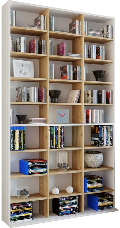 Houten CD DVD plank Boekenkast Medialijst Kamerscherm Decoratieve plank Megosa XL
