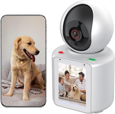 Video Camera - Huisdier Monitor - Thuis Bewaken - Tweeweg Gesprek - 2.8 Inch Display - Wit