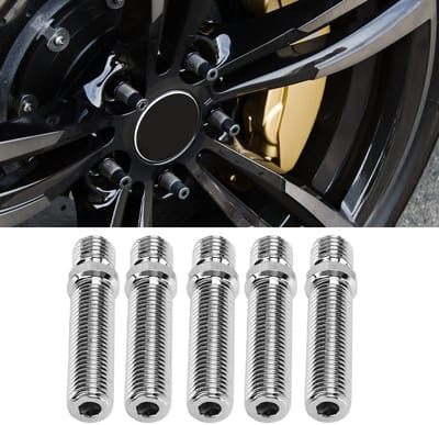 Dailygoods - Uitgebreide wielnoppen - Wielconversiestop - 20 stuks - 58 mm - M12x1,25 tot M12x1,5 - Geschikt voor auto's - Schachtbouten