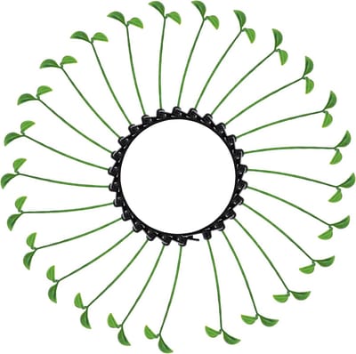 Set van 20 Grappige Haaraccessoires met Groene Spruiten - Leuk Kapsieraad voor Dames en Meisjes