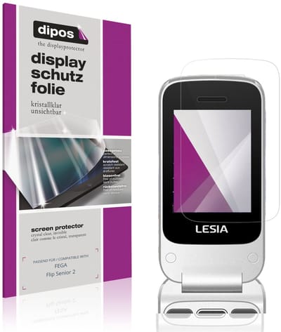 dipos – 4x Beschermfolie geschikt voor FEGA Flip Senior 2 | Krasbestendige & heldere Screenprotector Ultra-Thin