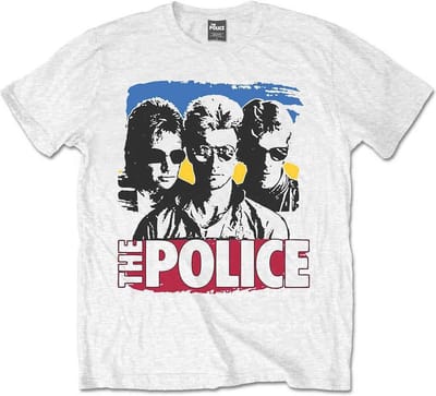 The Police - Band Photo Sunglasses Heren T-shirt - S - Wit