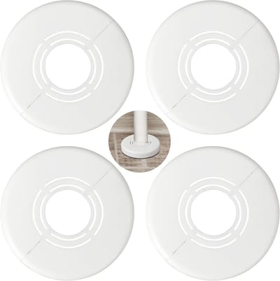 Verwarmingsbuis Rozetten voor Radiatoren - Variabele Binnendiameter (21/26/33 mm) - 4 Stuks Wit