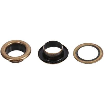 Lot de 20 œillets ronds en bronze, noir et or, accessoires pour loisirs créatifs, 14 mm 1mm