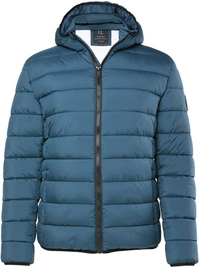 JP 1880 - Heren - Doorgestikte jas outdoor capuchon donslook - Diepblauw - Maat 3XL