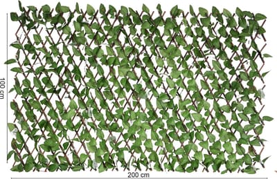 UNUS® Klimrek planten dichte kunsthaag met veel bladeren lichtgroen 100x200cm