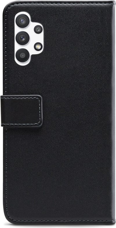 Mobilize Bookcase hoesje geschikt voor Samsung Galaxy A32 4G - Effen Zwart - Kunstleer