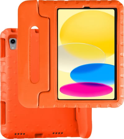 Hoesje Geschikt voor Apple iPad 10 (2022) - 10.9 inch - 10e Generatie - Kinderhoes Shockproof Bumper - Kidsproof Case - Tablet Hoes - Kinder Hoes Cover - Oranje