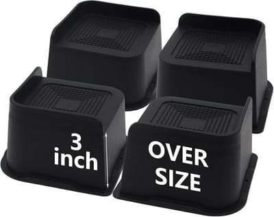 Set van 4 zware bedverhogers - 7,6 cm hoogte voor banken, stoelen en bedden