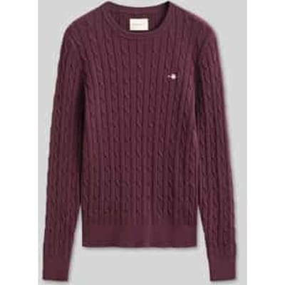 regular fit pullover van katoenmix met gestikt logo