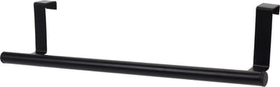 Storage Solutions theedoek / handdoekrek voor kastdeurtje - zwart - metaal - 37 cm
