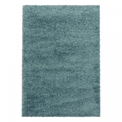 Modern hoogpolig vloerkleed Sydney - aqua - 80x150 cm