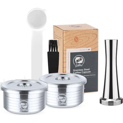 Pour Lavazza Point Capsules de Café Rechargeables Pod Acier Inoxydable Réutilisables Filtres à Café Capsule Tasse Machine à Café icafilas
