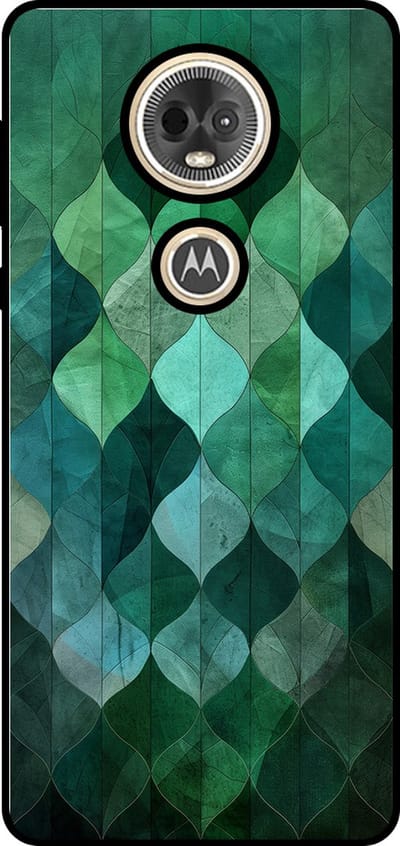 Smartphonica Telefoonhoesje Geschikt voor Motorola Moto E5 Play met groene bladeren opdruk - TPU backcover case green leaf design - Groen geschikt voor Motorola Moto E5 Play