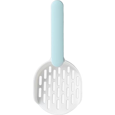 Kattenbakschep Glad Handvat Stevig Plastic Ophanghaak Makkelijk Schoon te Maken Kittenschep blauw