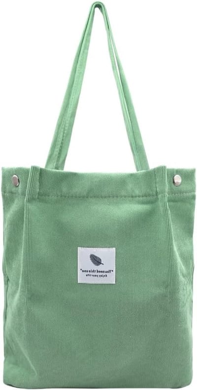 Ribbelvelours tas met grote capaciteit voor dames, kleurrijke lijnen, ideaal voor dagelijks gebruik, kantoor, school, winkelen en reizen