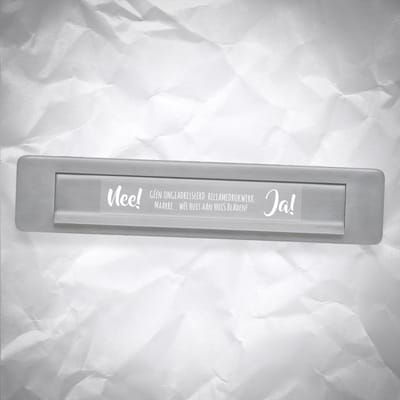 Brievenbussticker - Gezellig - Nee/Ja - Design