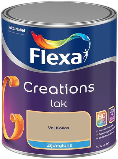 Flexa - Creations Lak Zijdeglans - Vol Kokos - Mengverf - 750 Ml