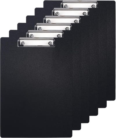 Klembord met Pincet - 6 Stuks - Zwart - A4