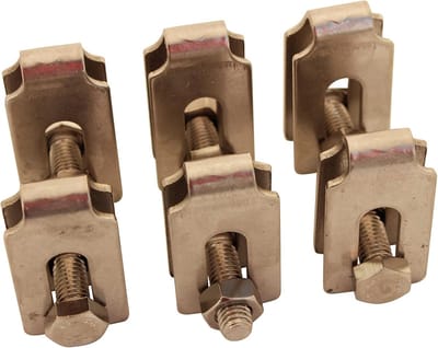 Hoekverbinding voor tuinhek en schanskorven - Verlengde zware klem 45mm