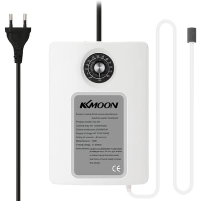KKmoon TQ-26 purificateur portatif de générateur d'ozone actif de Machine 2000 mg/h fruits d'eau de rafraîchissement d'air EU Plug white
