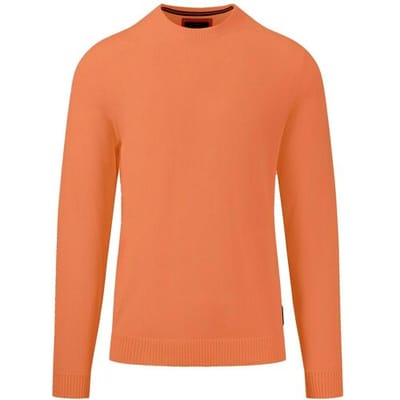 Fynch-Hatton Trui O-Neck Fine Knit Papaya / male
